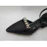 Shoes taş detaylı kısa topuk kadın ayakkabı siyah