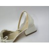 Shoes taş detaylı kısa topuk kadın ayakkabı beyaz