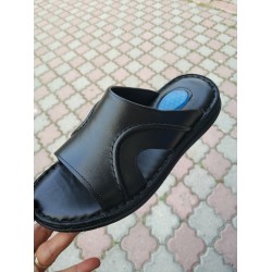 Edu deri erkek terlik siyah