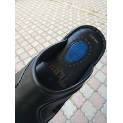 Edu deri erkek terlik siyah
