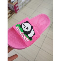 Gezer panda detaylı suya dayanıklı kız çocuk terlik pembe