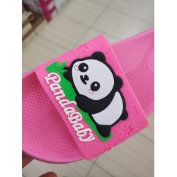 Gezer panda detaylı suya dayanıklı kız çocuk terlik pembe