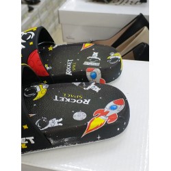 Gezer uzay astronot detaylı suya dayanıklı erkek çocuk terlik siyah
