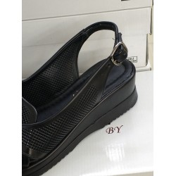 Shoes dolgu topuk kadın sandalet ayakkabı siyah