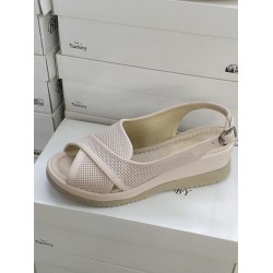 Shoes dolgu topuk kadın sandalet ayakkabı krem