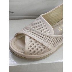 Shoes dolgu topuk kadın sandalet ayakkabı krem