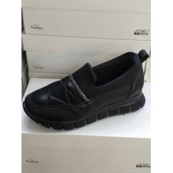 Shoes Ortopedik taş detaylı kadın mevsimlik ayakkabı siyah