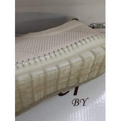 Nehir deri Bağcıklı Ortopedik kadın ayakkabı krem