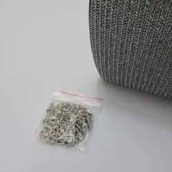 Askılı kadın simli kumaş portföy çanta füme