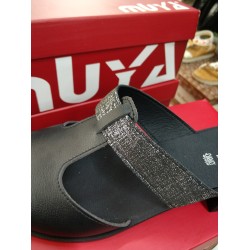 Muya ceria kadın topuklu terlik siyah