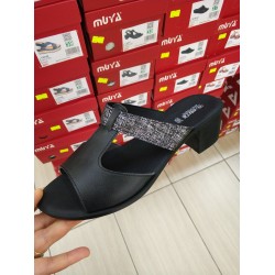 Muya ceria kadın topuklu terlik siyah