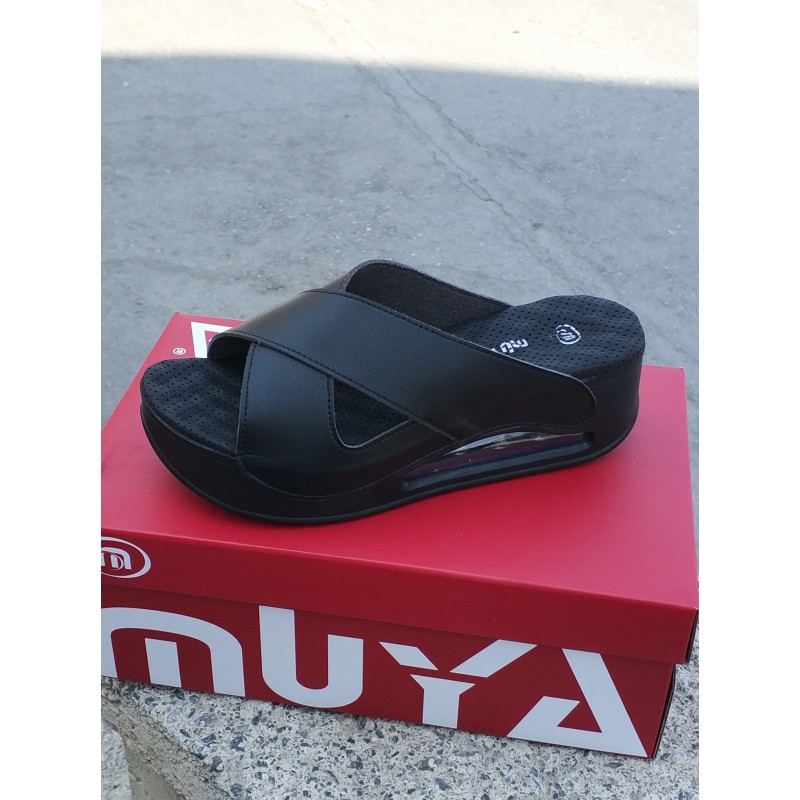 Muya penelope dolgu topuk kadın terlik siyah