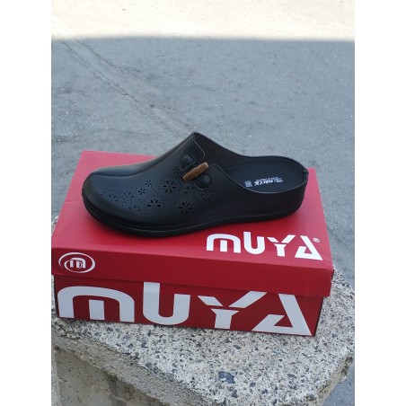Muya freya burnu kapalı kadın terlik siyah