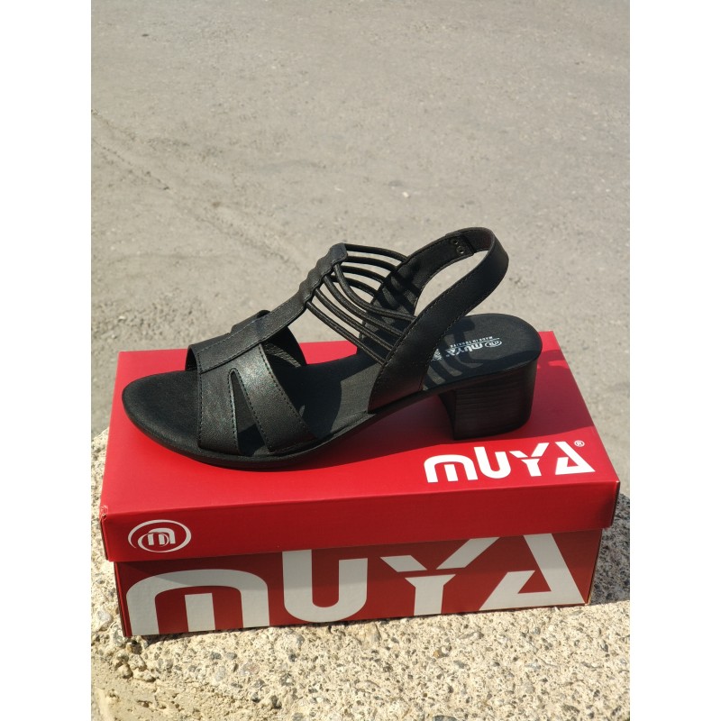 Muya Laini kadın sandalet ayakkabı siyah