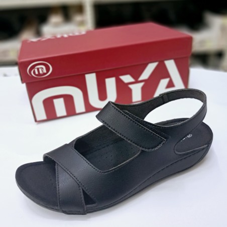 Muya Alula kadın cırtlı sandalet siyah