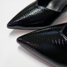 Paris deri topuklu stiletto siyah