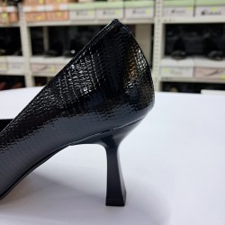 Paris deri topuklu stiletto siyah