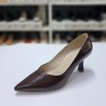 Paris deri topuklu stiletto kahverengi