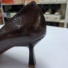 Paris deri topuklu stiletto kahverengi