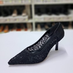 Paris file kumaş topuklu stiletto siyah
