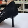 Paris file kumaş topuklu stiletto siyah