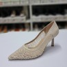 Paris file kumaş topuklu stiletto bej