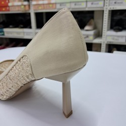 Paris file kumaş topuklu stiletto bej