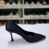 Nehir gold detaylı topuklu stiletto siyah