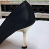 Nehir fiyonklu topuklu stiletto siyah