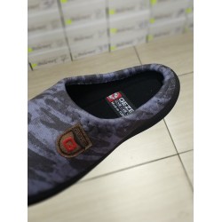 Gezer kışlık erkek terlik desenli gri