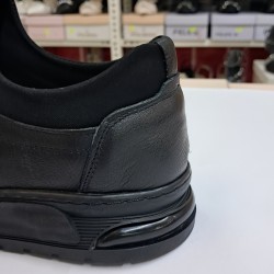 Gmz kauçuk tabanlı deri erkek ayakkabı siyah