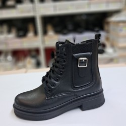 Dissa shoes cep detaylı kadın bot siyah