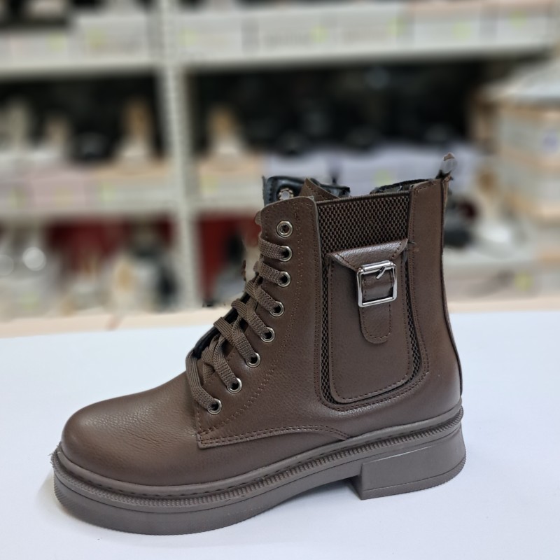 Dissa shoes cep detaylı kadın bot kahverengi