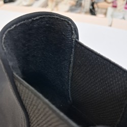 Songül shoes nubuk kumaş kadın bot siyah