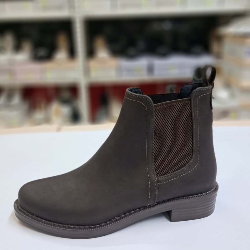 Songül shoes nubuk kumaş kadın bot kahverengi