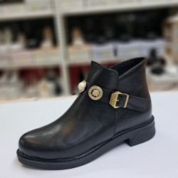 Swell Soft kemer detaylı kadın bot siyah