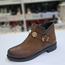 Swell Soft kemer detaylı kadın bot kahverengi