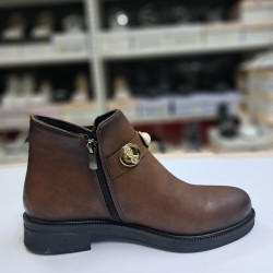 Swell Soft kemer detaylı kadın bot kahverengi