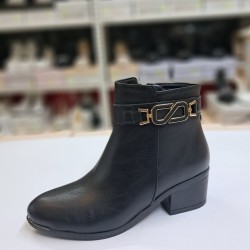 Bilener toka detaylı kadın topuklu bot siyah