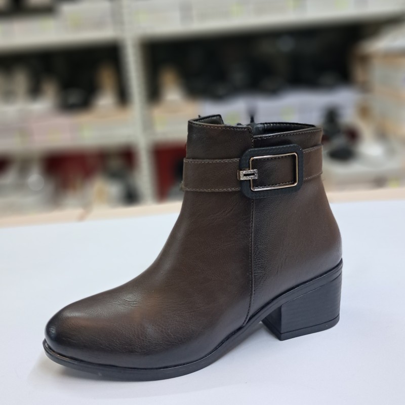 Bilener toka detaylı kadın topuklu bot kahverengi