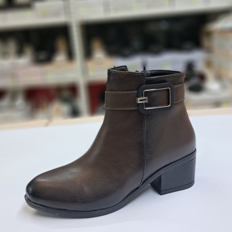 Bilener toka detaylı kadın topuklu bot kahverengi