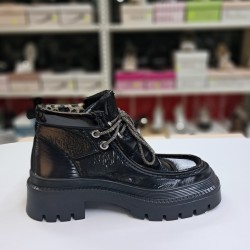 Paris paraşüt kumaş kadın bot siyah