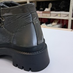 Paris paraşüt kumaş kadın bot gri