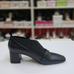 Paris küt burun kadın topuklu ayakkabı siyah