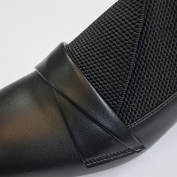 Paris küt burun kadın topuklu ayakkabı siyah