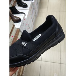 Ayzen çapraz detaylı ortopedik anne ayakkabı siyah