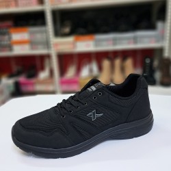X-STEP bez erkek spor ayakkabı siyah