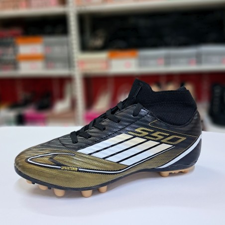 Sportaç çoraplı erkek krampon ayakkabı siyah-gold