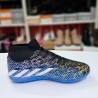 Sportaç çoraplı erkek halısaha ayakkabı siyah-mavi