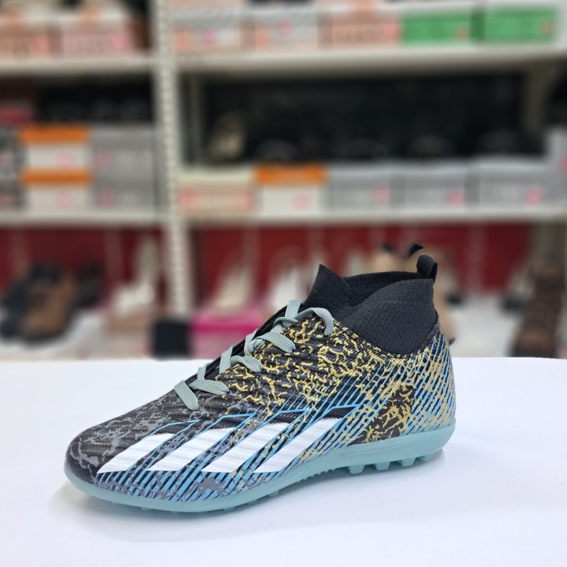 Sportaç çoraplı halısaha ayakkabı siyah-mavi